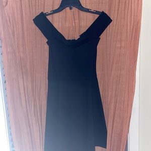 Black off the shoulder A line dress